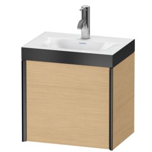 Duravit XViu vasque XV4630OB230P 45x33,3cm, 2000 , gauche, 2000 , noir mat, Cadres P, Eiche natur