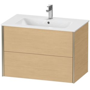 Duravit XViu vanity unit XV41260B130 81 x 56 x 48 cm, Eiche natur , 2 drawers, wall-hung, matt champagne