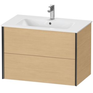 Duravit XViu vanity unit XV41260B230 81 x 56 x 48 cm, Eiche natur , 2 drawers, wall-hung, matt black