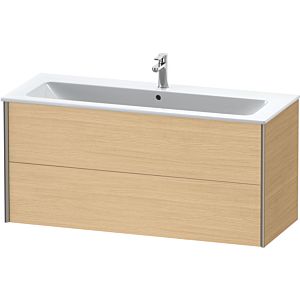 Duravit XViu meuble sous-vasque XV41280B130 121 x 56 x 48 cm, Eiche natur , 2 tiroirs, suspendu, champagne mat