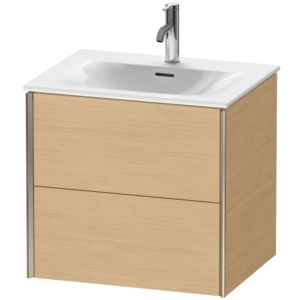 Duravit XViu vanity unit XV41320B130 61 x 55.7 x 48 cm, Eiche natur , 2 drawers, matt champagne