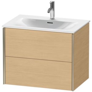Duravit XViu meuble sous-vasque XV41330B130 71 x 55,7 x 48 cm, Eiche natur , 2 tiroirs, champagne mat
