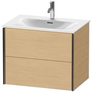 Duravit XViu meuble sous-vasque XV41330B230 71 x 55,7 x 48 cm, Eiche natur , 2 tiroirs, noir mat