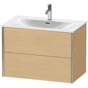 Duravit XViu vanity unit XV41340B130 81 x 55.7 x 48 cm, Eiche natur , 2 drawers, matt champagne