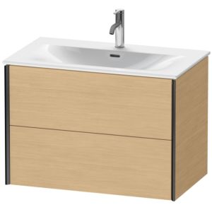 Duravit XViu vanity unit XV41340B230 81 x 55.7 x 48 cm, Eiche natur , 2 drawers, matt black