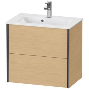 Duravit XViu meuble sous-vasque XV41780B230 61 x 56 x 39 cm, Eiche natur , 2 tiroirs, suspendu, noir mat