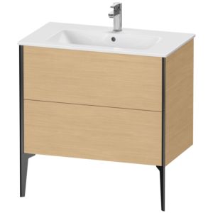 Duravit XViu meuble sous-vasque XV44820B230 81 x 59,4 x 48 cm, Eiche natur , debout, noir mat