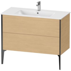 Duravit XViu meuble sous-vasque XV44830B230 101 x 59,4 x 48 cm, Eiche natur , debout, noir mat