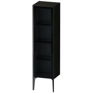 XViu Duravit haute XV1367LB216 40x36x133cm, porte vitrée, noir mat, porte à gauche, Eiche schwarz