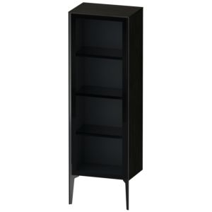 XViu Duravit haute XV1368LB216 50x36x133cm, porte vitrée, noir mat, porte à gauche, Eiche schwarz
