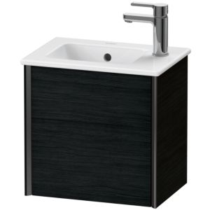 Duravit XViu vanity unit XV4024RB216 41x29x40cm, wall-hung, matt black, stop on the right, Eiche schwarz