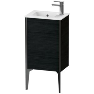 Duravit XViu Waschtisch-Unterschrank XV4480LB216 41x29x59,4cm, stehend, schwarz matt, Anschlag links, Eiche schwarz