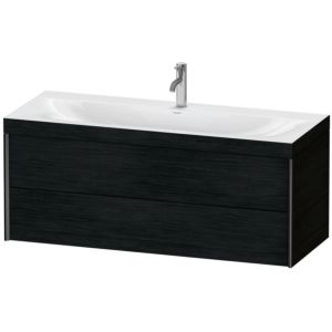 Duravit XViu vasque XV4617OB216C 120x48cm, 2 tiroirs, 2000 , noir mat, Cadres C, Eiche schwarz