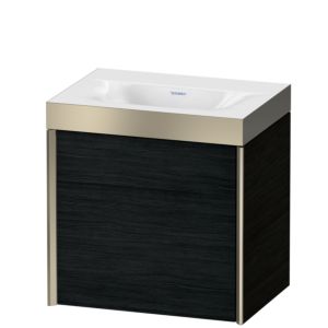 Duravit XViu vasque XV4631NB116P 45x33,3cm, 2000 , droite, sans trou pour robinet, champagne mat, Cadres P, Eiche schwarz