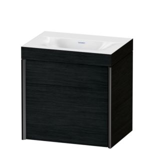 Duravit XViu vasque XV4631NB216C 45x33,3cm, 2000 , droite, sans trou de robinetterie, noir mat, Cadres C, Eiche schwarz
