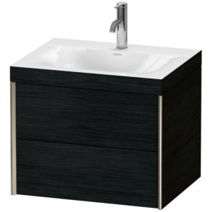 Duravit XViu vasque match4 XV4614OB116C 60x48cm, 2 tiroirs, 2000 , champagne mat, Cadres C, Eiche schwarz