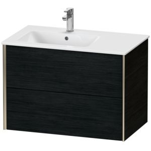 Duravit XViu Waschtisch-Unterschrank XV41580B116 81x48x56cm, 2 Schubkästen, Becken links, champagner matt, Eiche schwarz