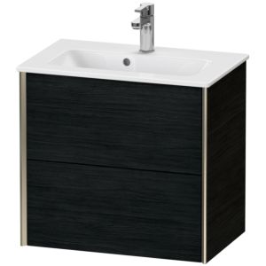 Duravit XViu meuble sous-vasque XV41780B116 61 x 56 x 39 cm, Eiche schwarz , 2 tiroirs, suspendu, champagne mat