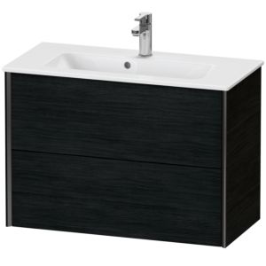 Duravit XViu meuble sous-vasque XV41790B216 81 x 56 x 39 cm, Eiche schwarz , 2 tiroirs, suspendu, noir mat