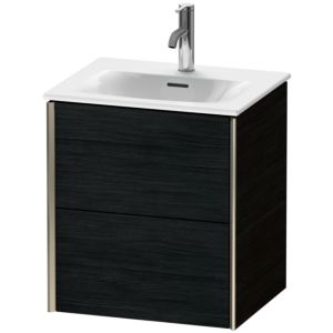 Duravit XViu Waschtisch-Unterschrank XV41310B116 51x42x55,7cm, 2 Schubkästen, champagner matt, Eiche schwarz