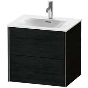Duravit XViu vanity unit XV41320B216 61 x 55.7 x 48 cm, Eiche schwarz , 2 drawers, matt black