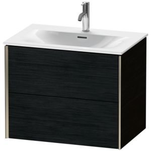 Duravit XViu meuble sous-vasque XV41330B116 71 x 55,7 x 48 cm, Eiche schwarz , 2 tiroirs, champagne mat