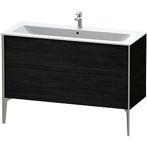 Duravit XViu vanity unit XV44840B116 121 x 59.4 x 48 cm, Eiche schwarz , standing, matt champagne