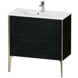 Duravit XViu Waschtisch-Unterschrank XV44890B116 81 x 59,4 x 39 cm, Eiche schwarz, 2 Auszüge, stehend, champagner matt