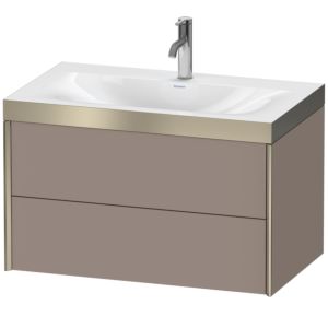 XViu Duravit vasque XV4615OB143P 80x48cm, 2 tiroirs, 2000 , champagne mat, Cadres P, basalte mat