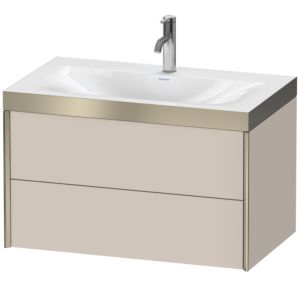 XViu Duravit vasque XV4615OB191P 80x48cm, 2 tiroirs, 2000 , champagne mat, Cadres P, taupe mat