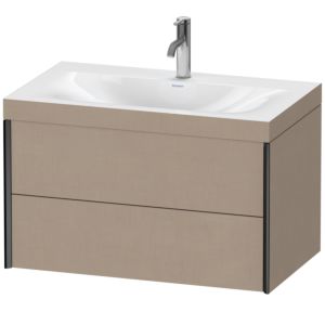XViu Duravit vasque XV4615OB275C 80x48cm, 2 tiroirs, 2000 , noir mat, Cadres C, lin