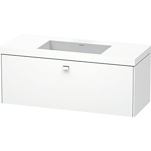 Duravit Brioso c-bonded Waschtisch mit Unterbau BR4603N1018, 120x48cm, Weiß Matt/Chrom, o. Hahnl.