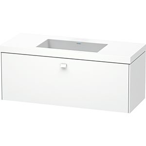 Duravit Brioso c-bonded Waschtisch mit Unterbau BR4603N1818, 120x48cm Weiß Matt, ohne Hahnloch