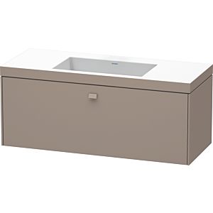 Duravit Brioso c-bonded washbasin with substructure BR4603N4343, 120x48cm, Basalt Matt , without tap hole