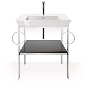 Duravit White Tulip console de lavabo WT4546BH1H1 68,4 x 45 cm, Graphit brillant, sur pied, métal, 2 porte-serviettes