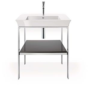 Duravit White Tulip lavabo console WT45400H1H1 68,4 x 45 cm, Graphit haute brillance, posé au sol, le métal