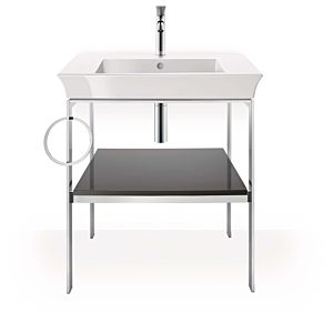Duravit White Tulip washbasin console WT4543LH1H1 68.4 x 45 cm, Graphit high-gloss, floor-standing, metal, 2000 towel rail on the left