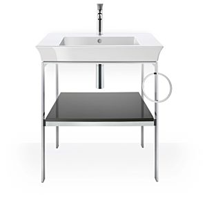 Duravit White Tulip console WT4543RH1H1 68.4 x Graphit high gloss floor standing metal 2000 towel rail right