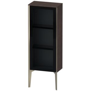 Duravit XViu Halbhochschrank XV1360RB172 40x24x89cm, Glastür, champagner matt, Tür rechts, eiche dunkel gebürstet