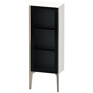 XViu Duravit high cabinet XV1360RB118 40x24x89cm, glass door, matt champagne, door on the right, matt white