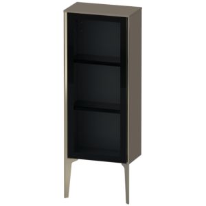 XViu Duravit high cabinet XV1360LB190 40x24x89cm, glass door, matt champagne, door on the left, flannel gray silk matt