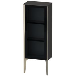 Duravit XViu Halbhochschrank XV1360RB180 40x24x89cm, Glastür, champagner matt, Tür rechts, graphit supermatt