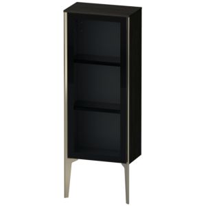 XViu Duravit 40x24x89cm de XV1360RB116 haute armoire, porte en verre, champagne mat, porte à droite, Eiche schwarz