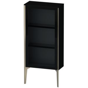 XViu Duravit high cabinet XV1361RB140 50x24x89cm, glass door, matt champagne, door on the right, black high-gloss