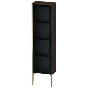 Duravit XViu Halbhochschrank XV1365RB169 40x24x133cm, Glastür, champagner matt, Tür rechts, nussbaum gebürstet