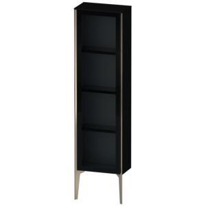 XViu Duravit haute XV1365RB140 40x24x133cm, porte vitrée, champagne mat, porte à droite, noir brillant
