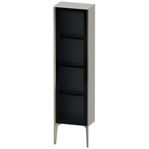 Duravit XViu Halbhochschrank XV1365RB107 40x24x133cm, Glastür, champagner matt, Tür rechts, betongrau matt