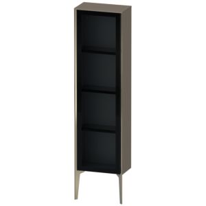 Duravit XViu Halbhochschrank XV1365LB190 40x24x133cm, Glastür, champagner matt, Tür links, flannel grey seidenmatt