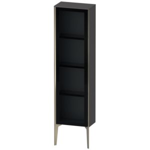 XViu Duravit high cabinet XV1365LB149 40x24x133cm, glass door, matt champagne, door on the left, matt graphite