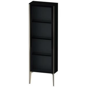 XViu Duravit haute XV1366RB140 50x24x133cm, porte vitrée, champagne mat, porte à droite, noir brillant